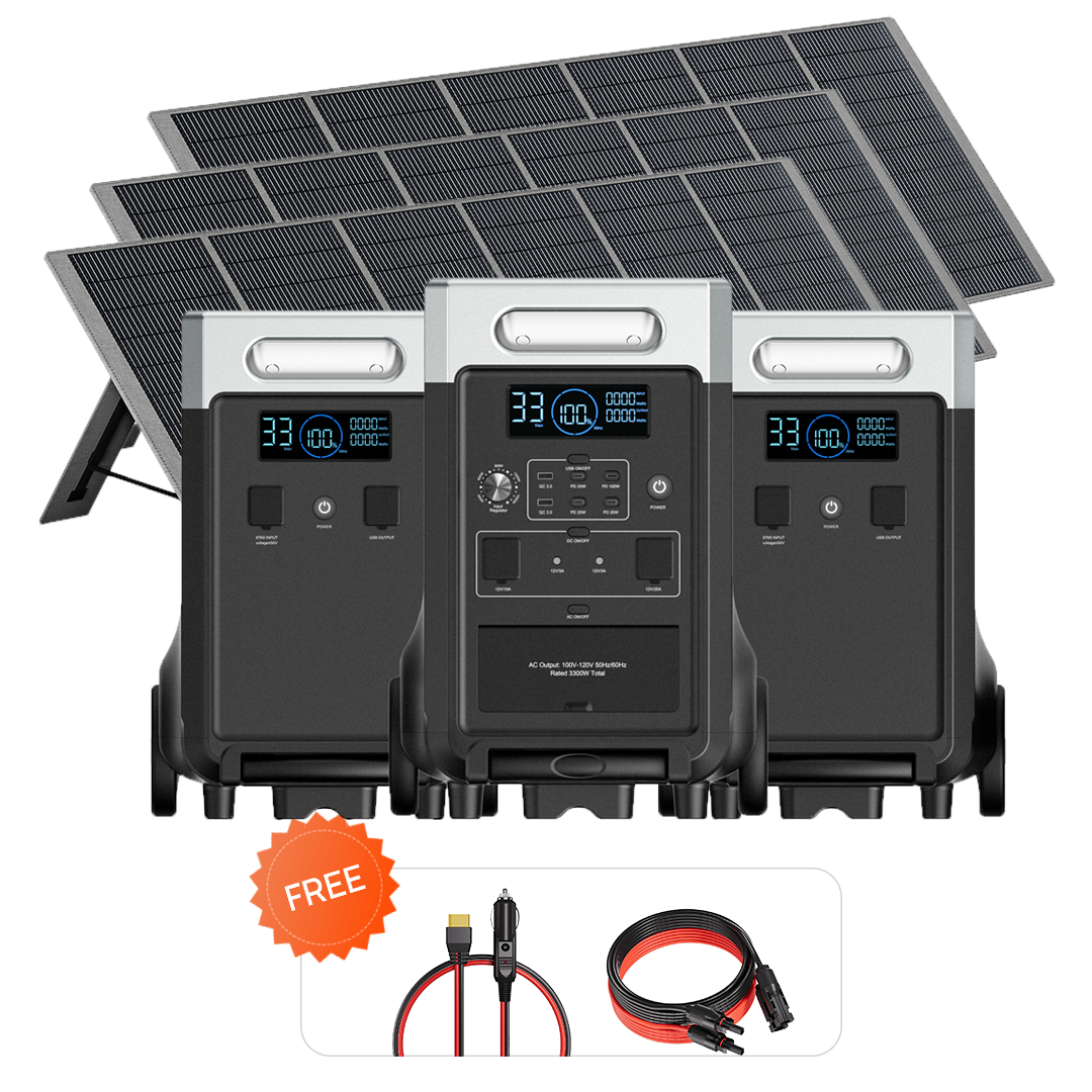 AFERIY P310 3600W Kit Générateur Solaire avec Batterie d’Extension 3840Wh