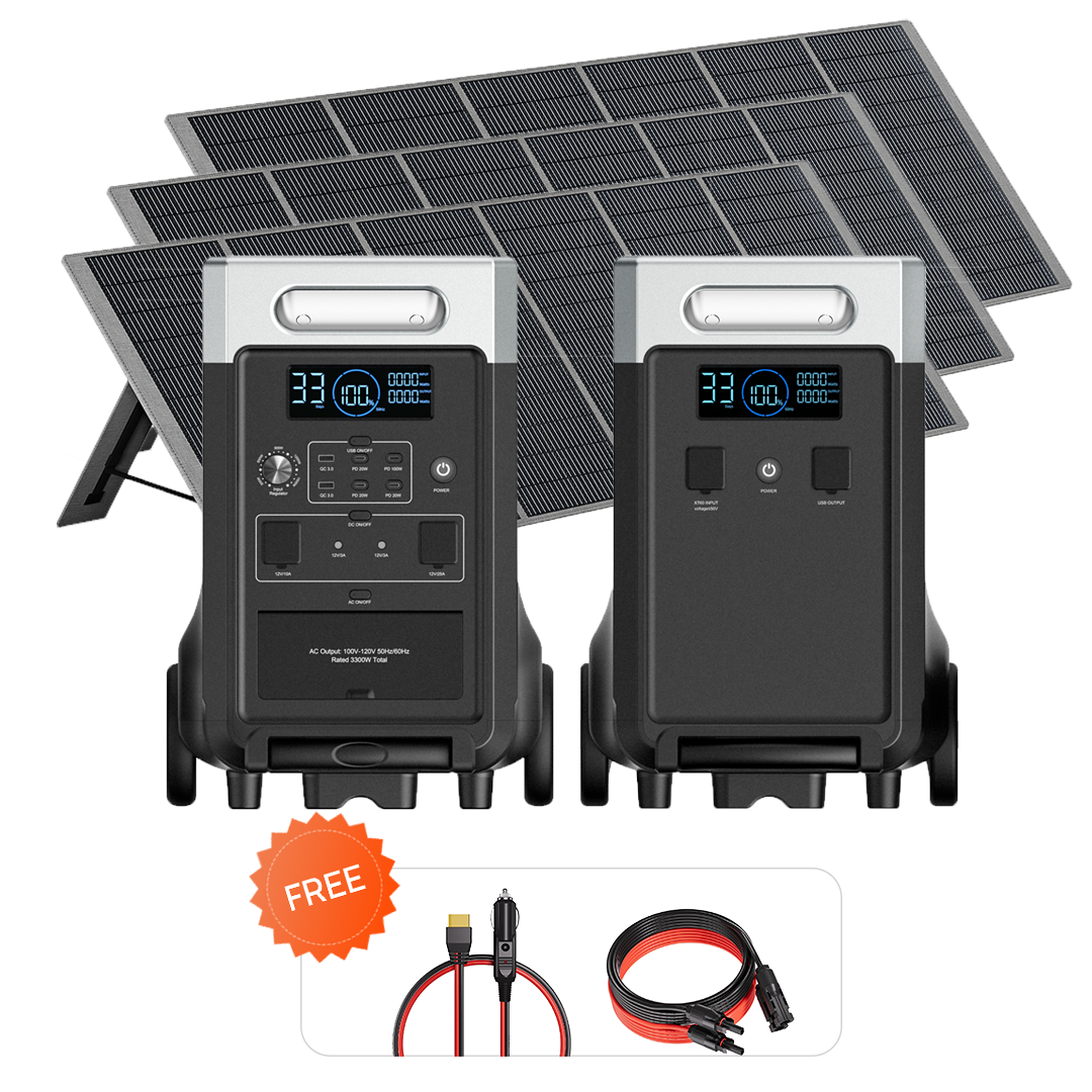 AFERIY P310 3600W Kit Générateur Solaire avec Batterie d’Extension 3840Wh