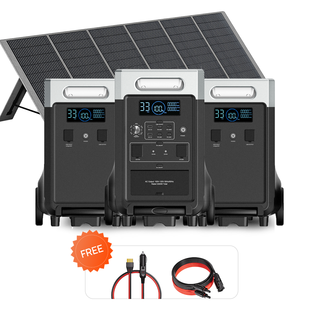 AFERIY P310 3600W Kit Générateur Solaire avec Batterie d’Extension 3840Wh