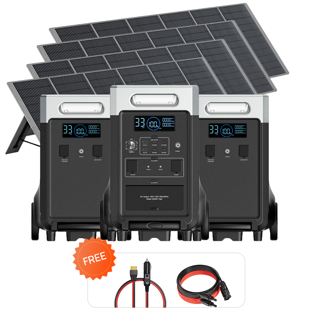 AFERIY P310 3600W Kit Générateur Solaire avec Batterie d’Extension 3840Wh