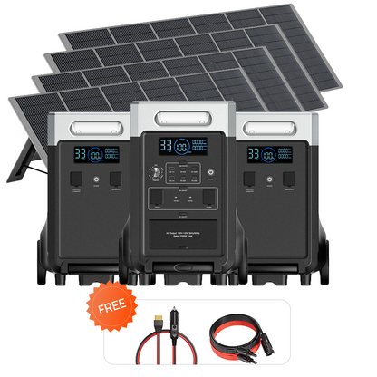 AFERIY P310 3600W Kit Générateur Solaire avec Batterie d’Extension 3840Wh