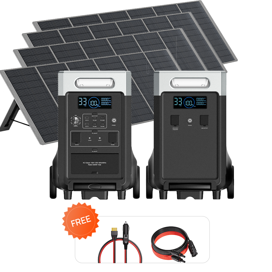 AFERIY P310 3600W Kit Générateur Solaire avec Batterie d’Extension 3840Wh