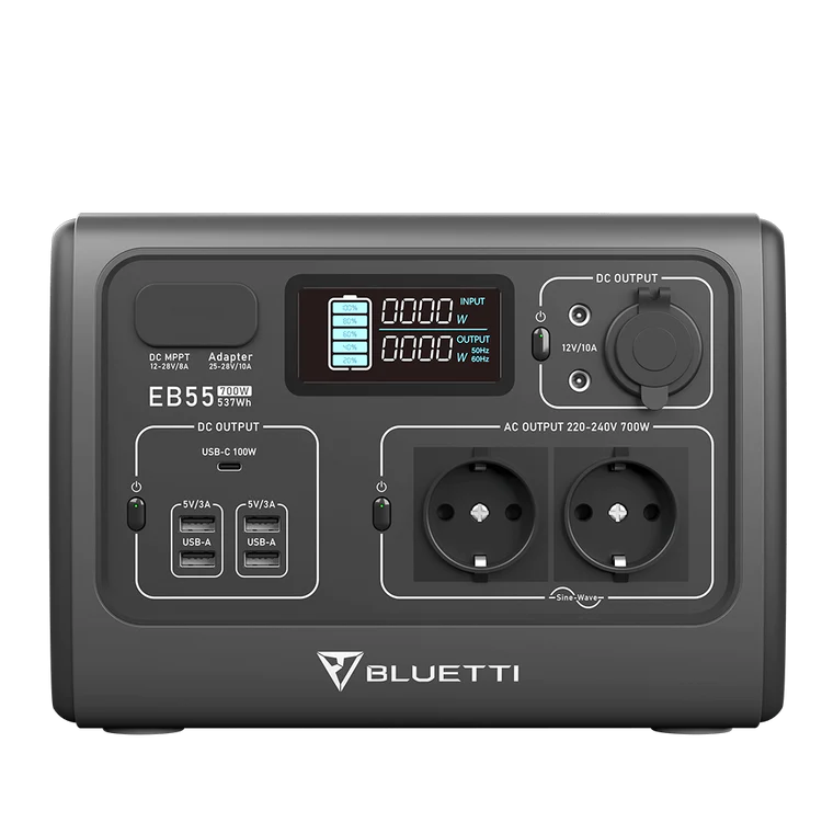 BLUETTI EB55 Station d'énergie portable | 700W/537Wh LiFePO4